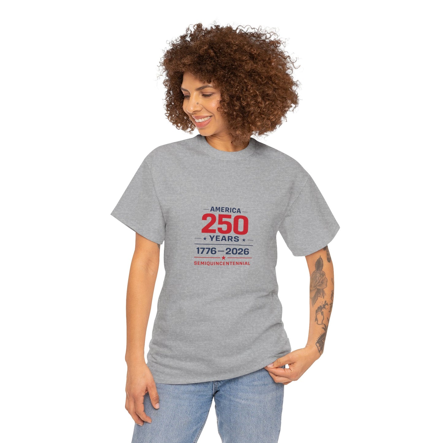 America 250 Modern Stacked Shirt – 1776–2026 Semiquincentennial Tee
