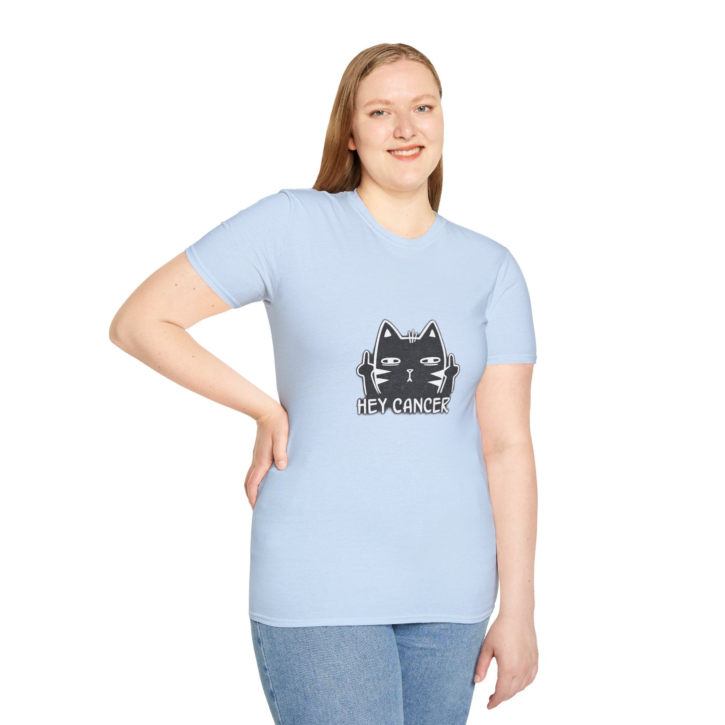 Hey Cancer Cat T-Shirt — Anti-Cancer Support Graphic Tee