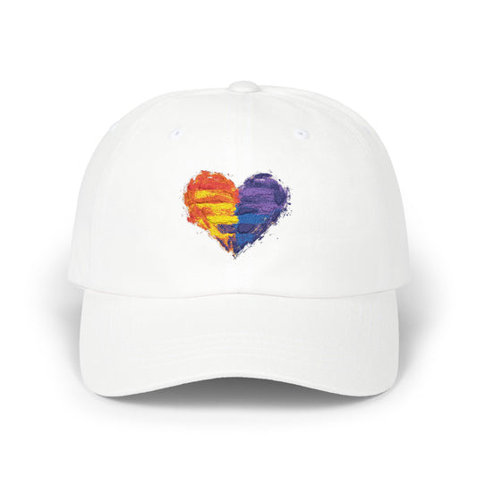 Rainbow Heart Pride Hat | Embroidered LGBTQ Cap