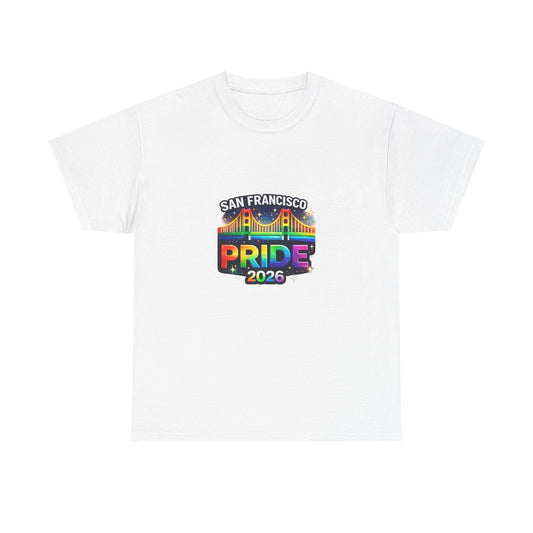 San Francisco Pride 2026 Shirt – Golden Gate Bridge Rainbow Graphic Tee