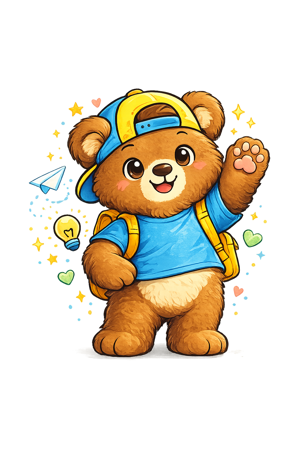 Milo the Bear™ official character of Tiny Trouble Club™ kids apparel by DJ’s Giggle Wear