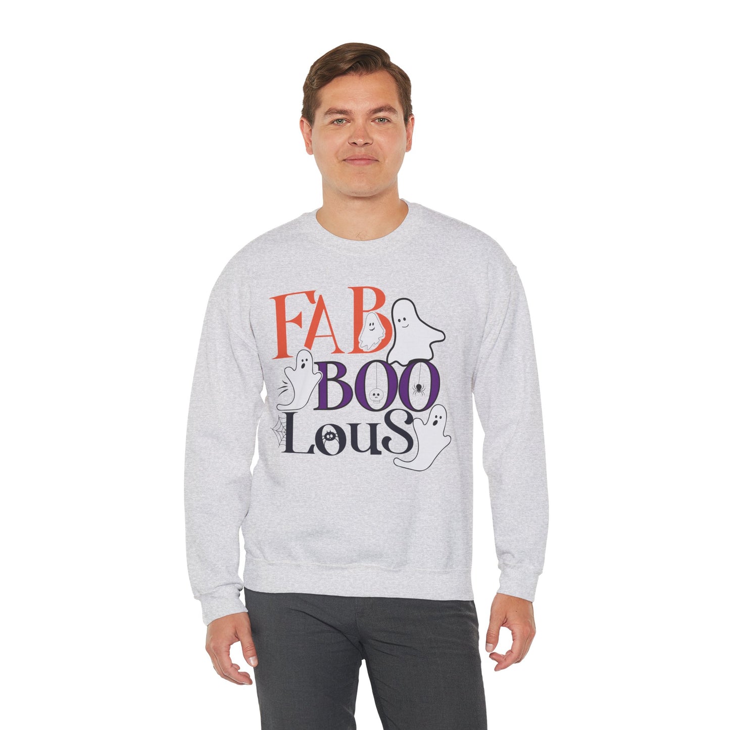 Fab-Boo-Lous Halloween Sweatshirt | Cute Ghost Spooky Season Crewneck