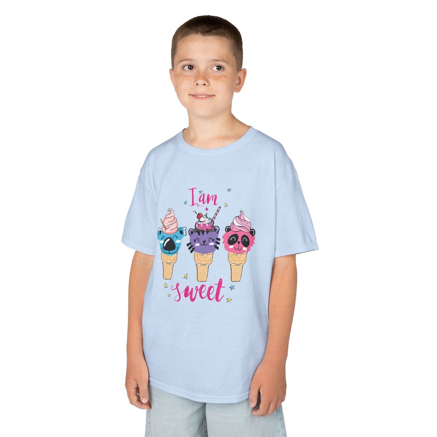 I Am Sweet: Adorable Ice Cream Cone Graphic Kids' T-Shirt