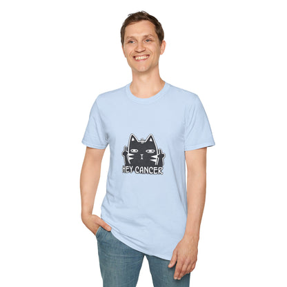 Hey Cancer Cat T-Shirt — Anti-Cancer Support Graphic Tee