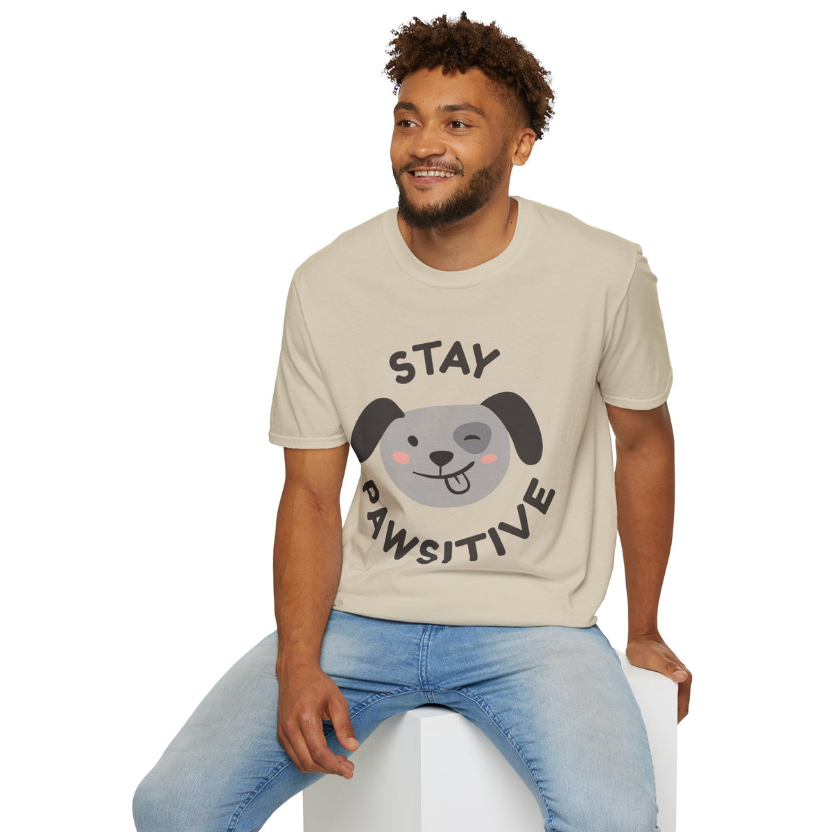 Stay Pawsitive T-Shirt – Cute Dog Lover Graphic Tee for Pet Enthusiasts