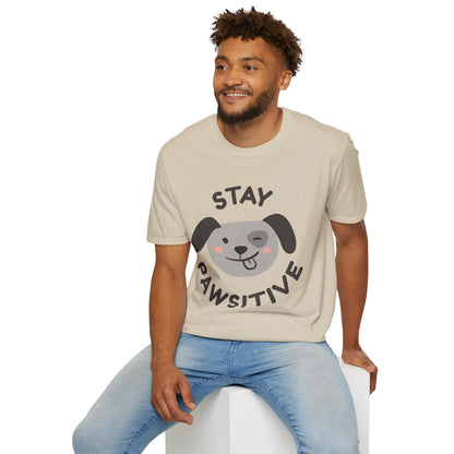 Stay Pawsitive T-Shirt – Cute Dog Lover Graphic Tee for Pet Enthusiasts