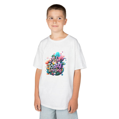 Make Today Amazing: Vibrant Rainbow Graphic Kids' T-Shirt – Inspire Positivity!