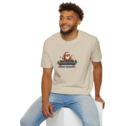 Funny Santa DJ Christmas Shirt for Music Lovers | Merry Mixmas Graphic Tee