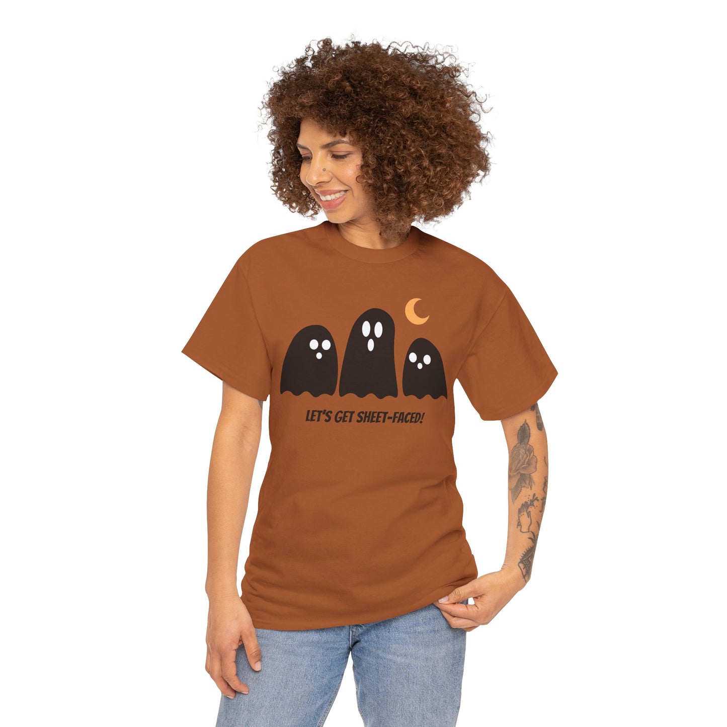 Let's Get Sheet-Faced Unisex Heavy Cotton Tee
