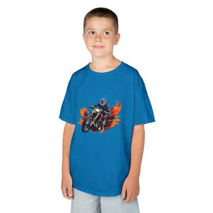 Ride in Style: Cool Motorcycle Racer Graphic Kids' T-Shirt