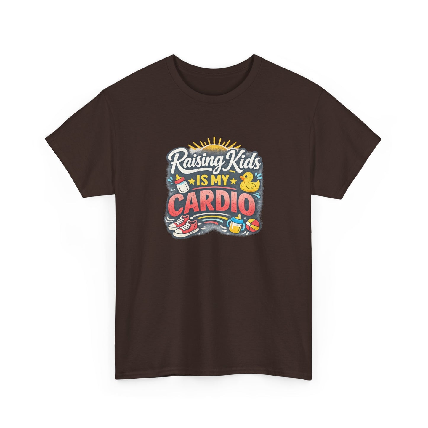 Raising Kids Is My Cardio Shirt – Funny Mom Life Tee