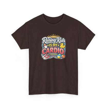 Raising Kids Is My Cardio Shirt – Funny Mom Life Tee