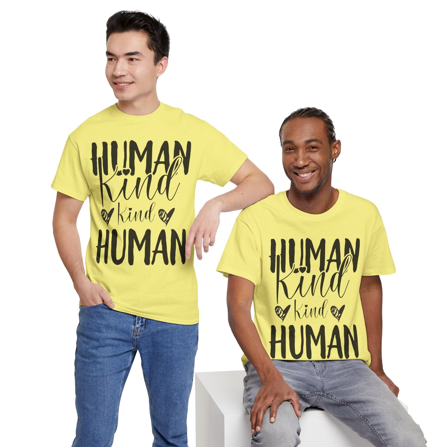 Human Kind, Kind Human” T-Shirt – Inspirational Kindness Quote Unisex Graphic Tee