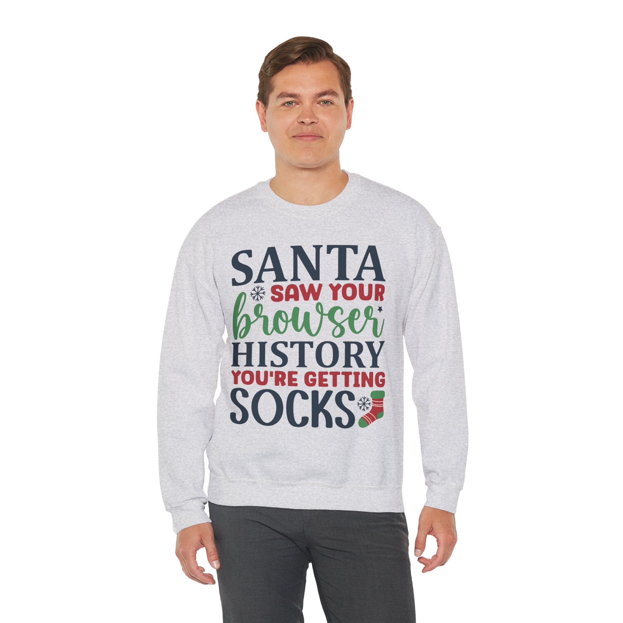 Santa Saw Your Browser History Sweatshirt – Funny Christmas Crewneck Gift