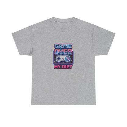 Game Over My Diet Shirt – Funny Gamer Food Graphic Tee