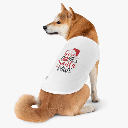 Here Comes Santa Paws Pet Christmas Tank Top