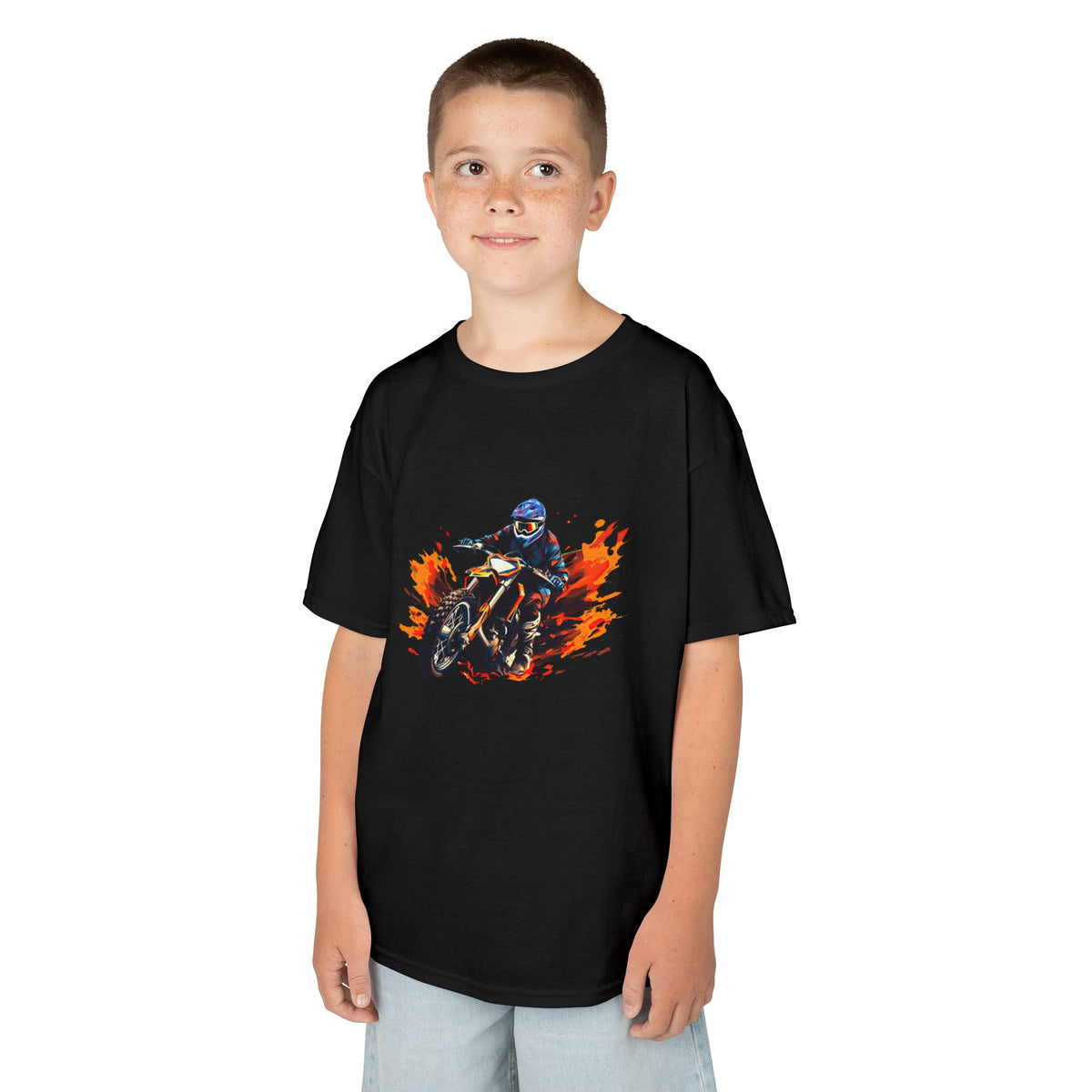 Ride in Style: Cool Motorcycle Racer Graphic Kids' T-Shirt