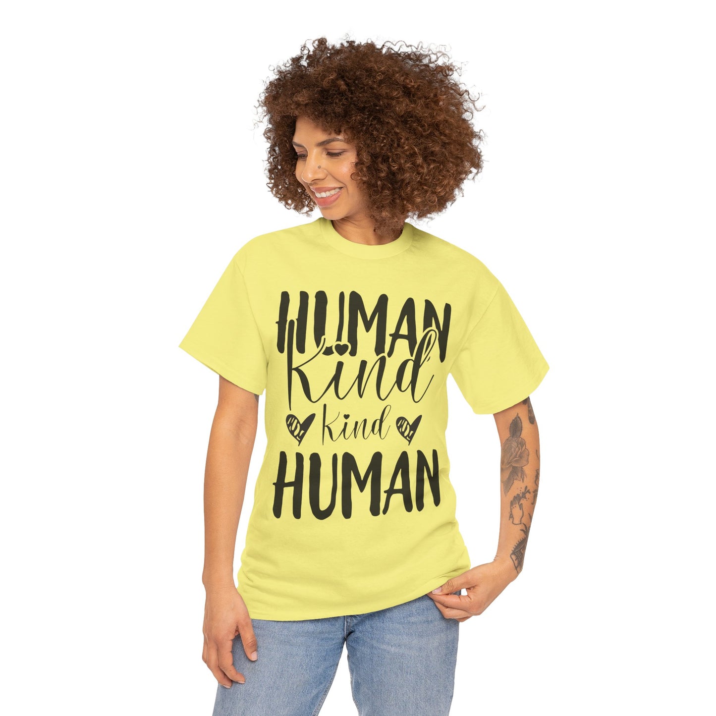 Human Kind, Kind Human” T-Shirt – Inspirational Kindness Quote Unisex Graphic Tee