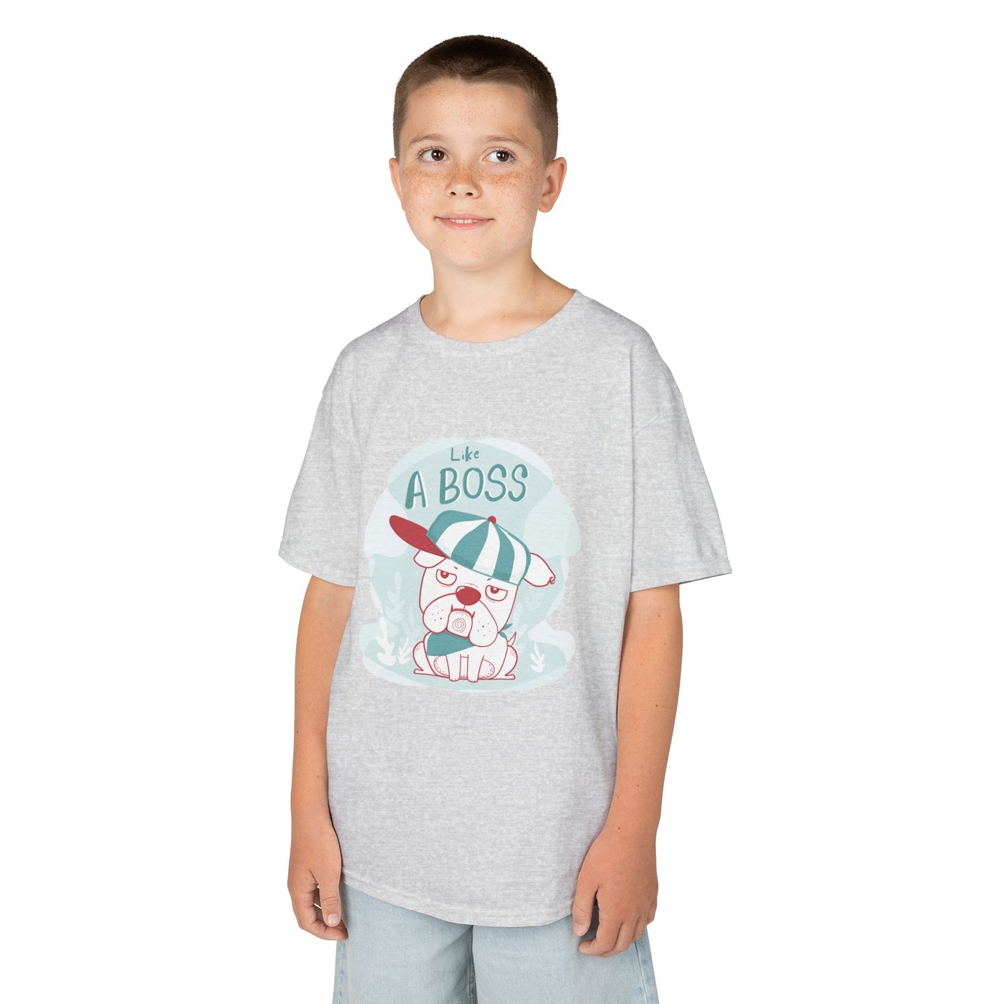Like a Boss: Cool Cartoon Bulldog Graphic Kids' T-Shirt