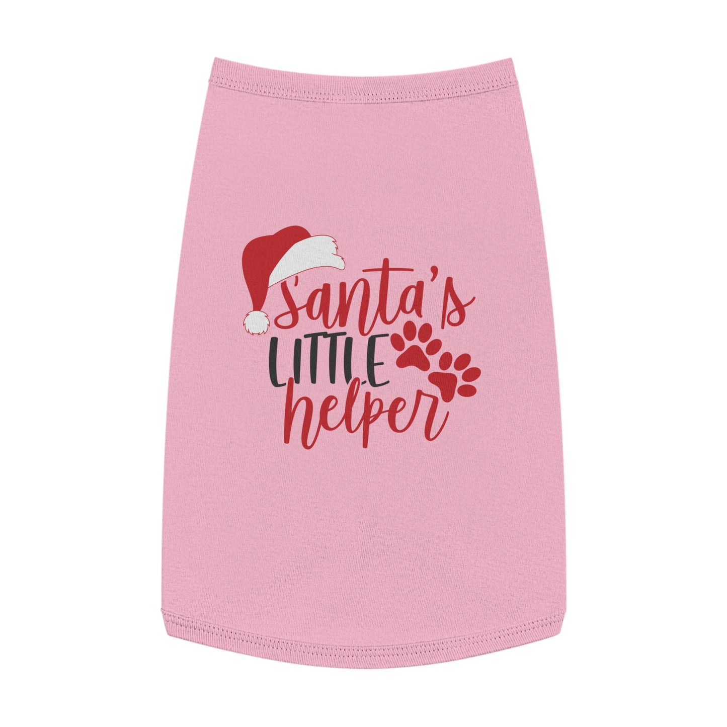 Santa’s Little Helper Pet Tank Top – Cute Christmas Dog Shirt