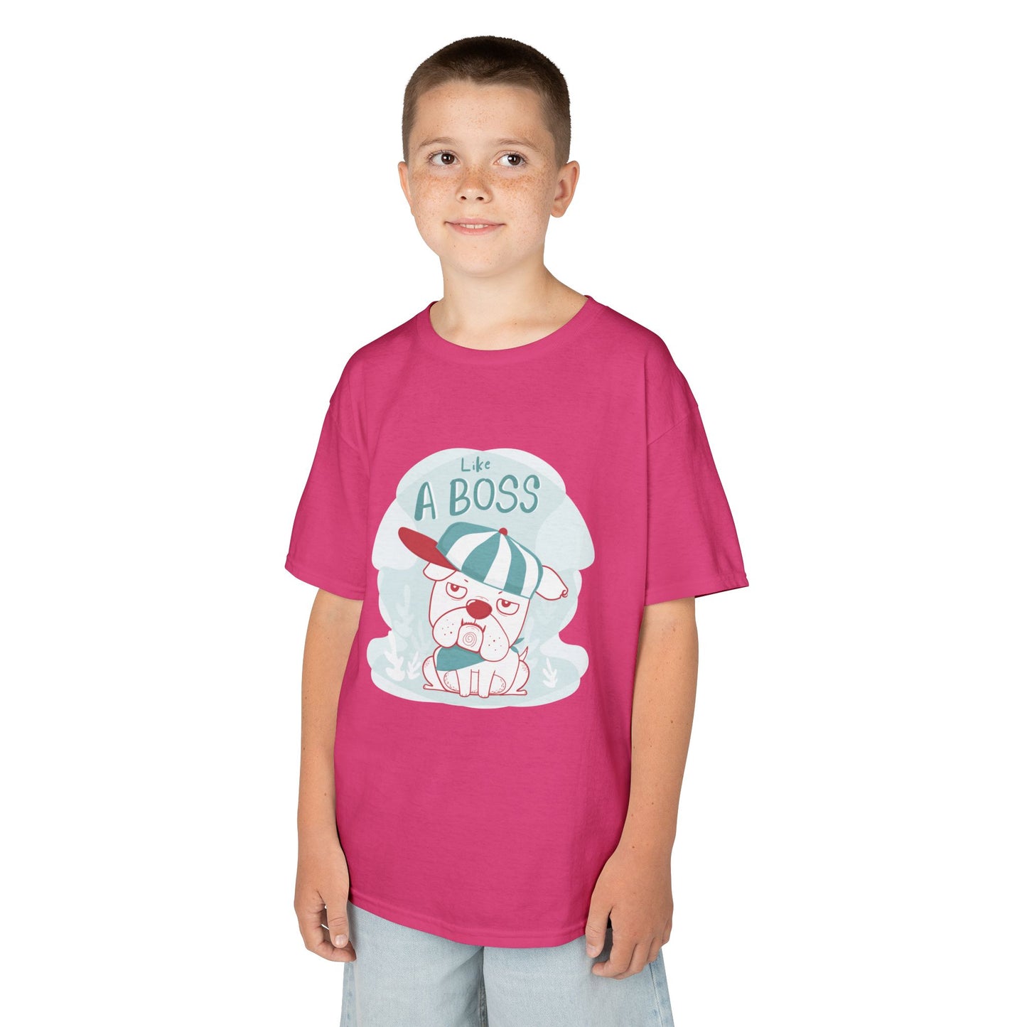 Like a Boss: Cool Cartoon Bulldog Graphic Kids' T-Shirt