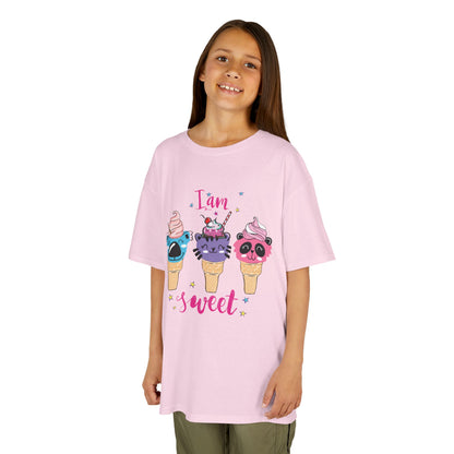 I Am Sweet: Adorable Ice Cream Cone Graphic Kids' T-Shirt