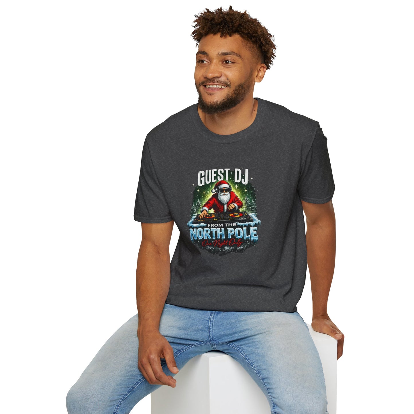 Guest DJ From the North Pole Christmas Shirt | Funny DJ Holiday Tee