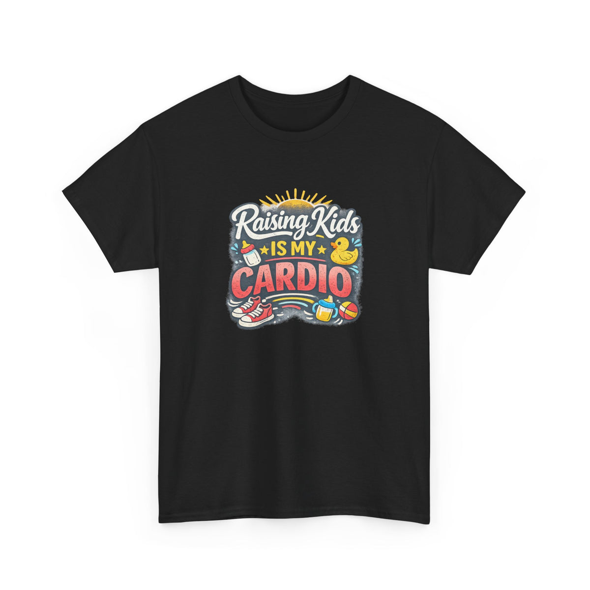 Raising Kids Is My Cardio Shirt – Funny Mom Life Tee