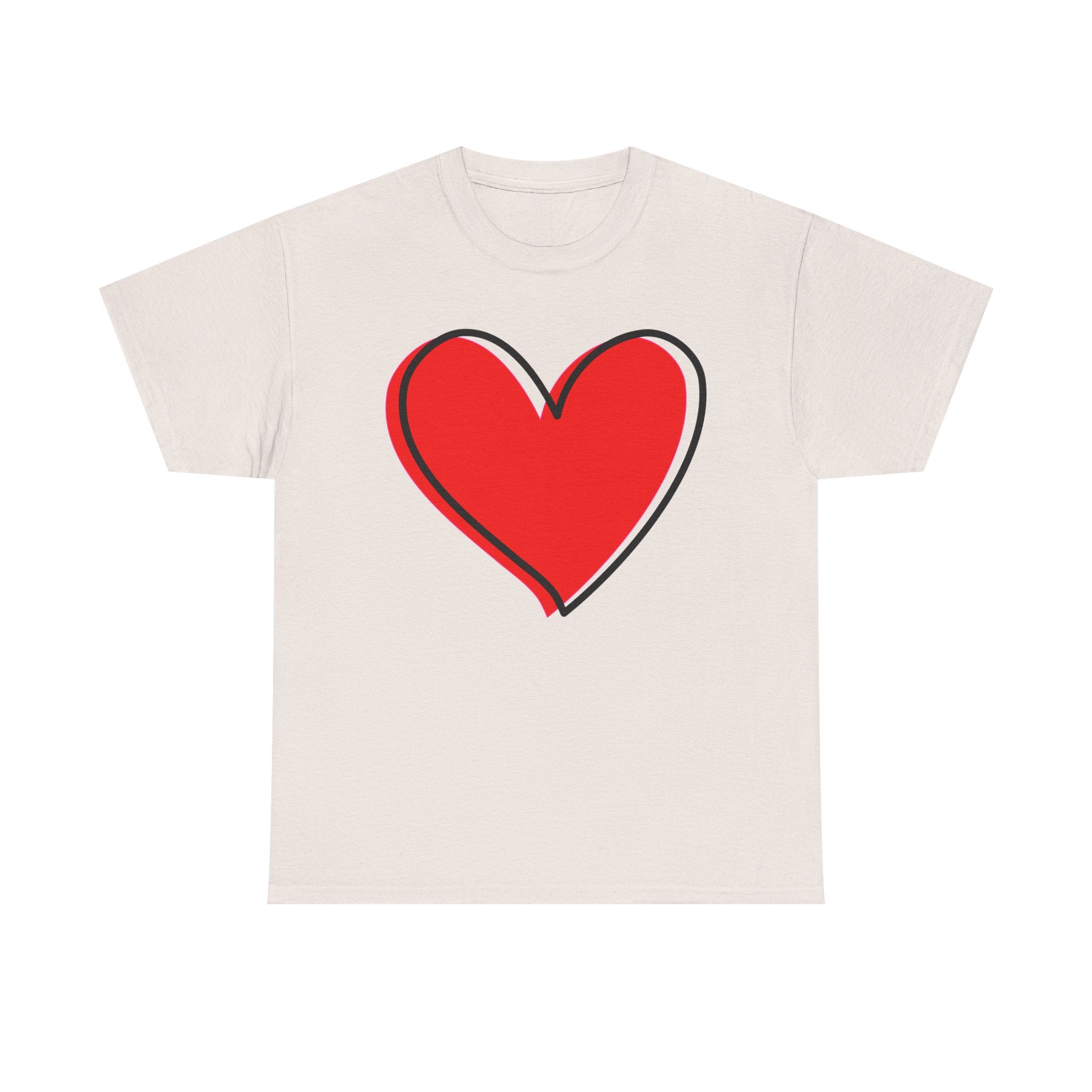 Big Red Heart T-Shirt – Minimalist Valentine’s Day Graphic Tee