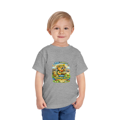 Curious Bear Kids Shirt – Tiny Trouble Club Explorer Toddler Graphic Tee