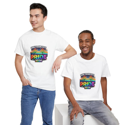 San Francisco Pride 2026 Shirt – Golden Gate Bridge Rainbow Graphic Tee