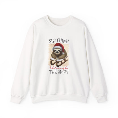 Slothing Through the Snow" Christmas Sweatshirt