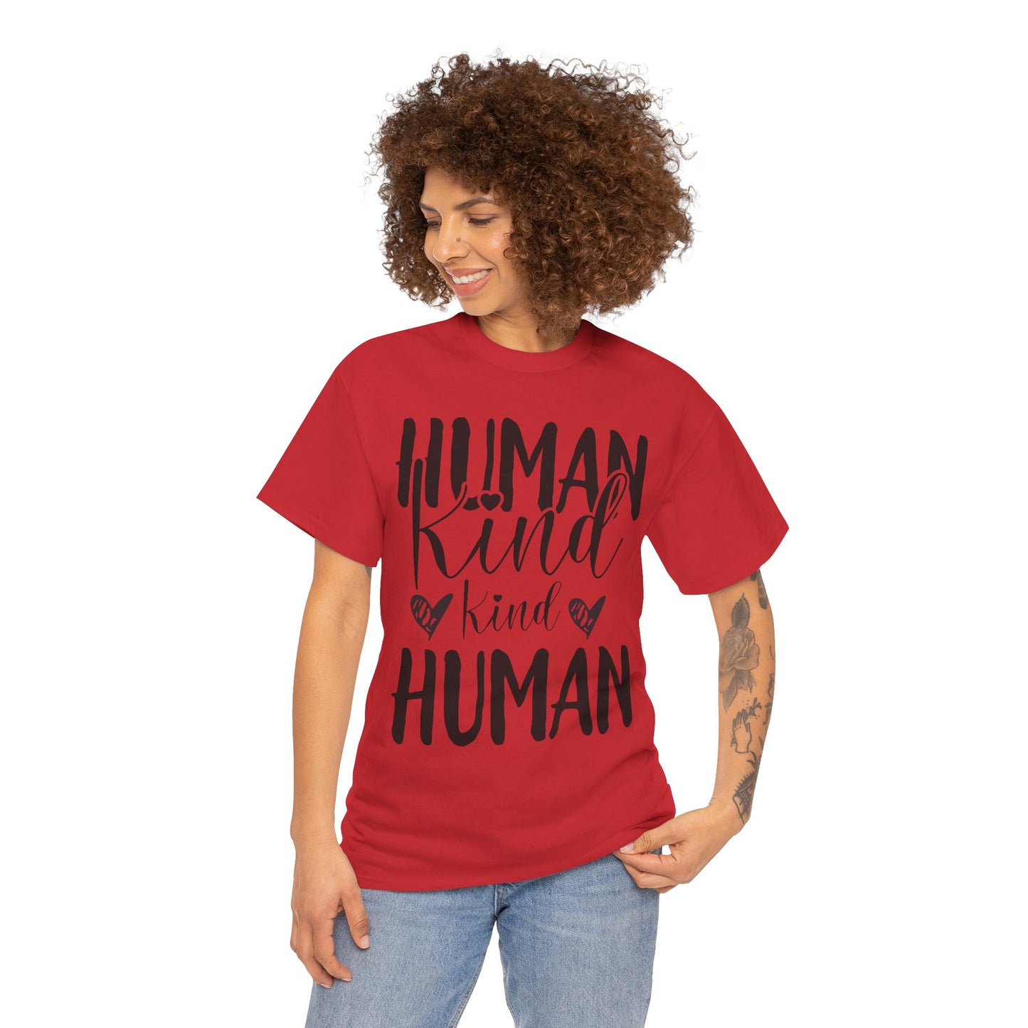 Human Kind, Kind Human” T-Shirt – Inspirational Kindness Quote Unisex Graphic Tee