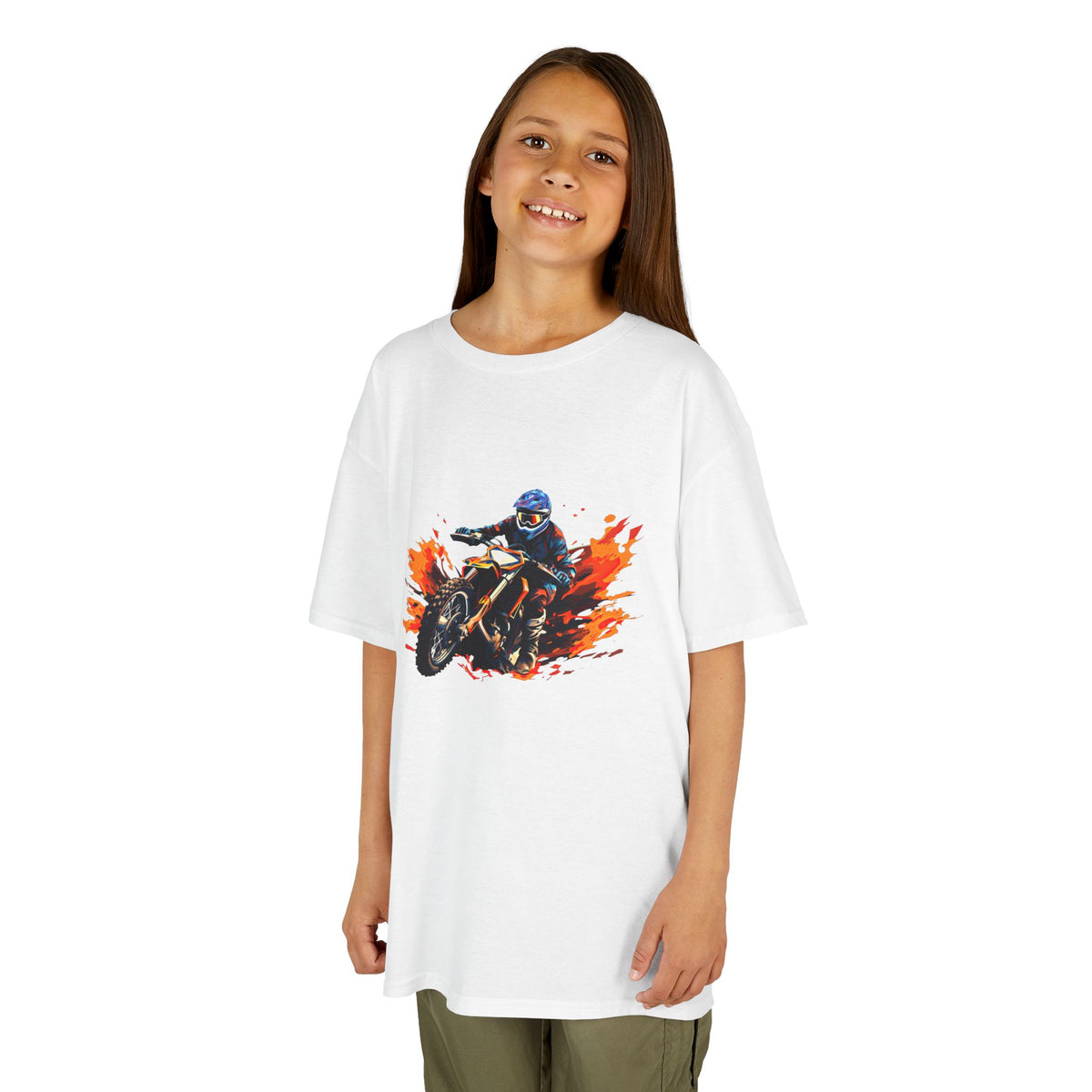 Ride in Style: Cool Motorcycle Racer Graphic Kids' T-Shirt