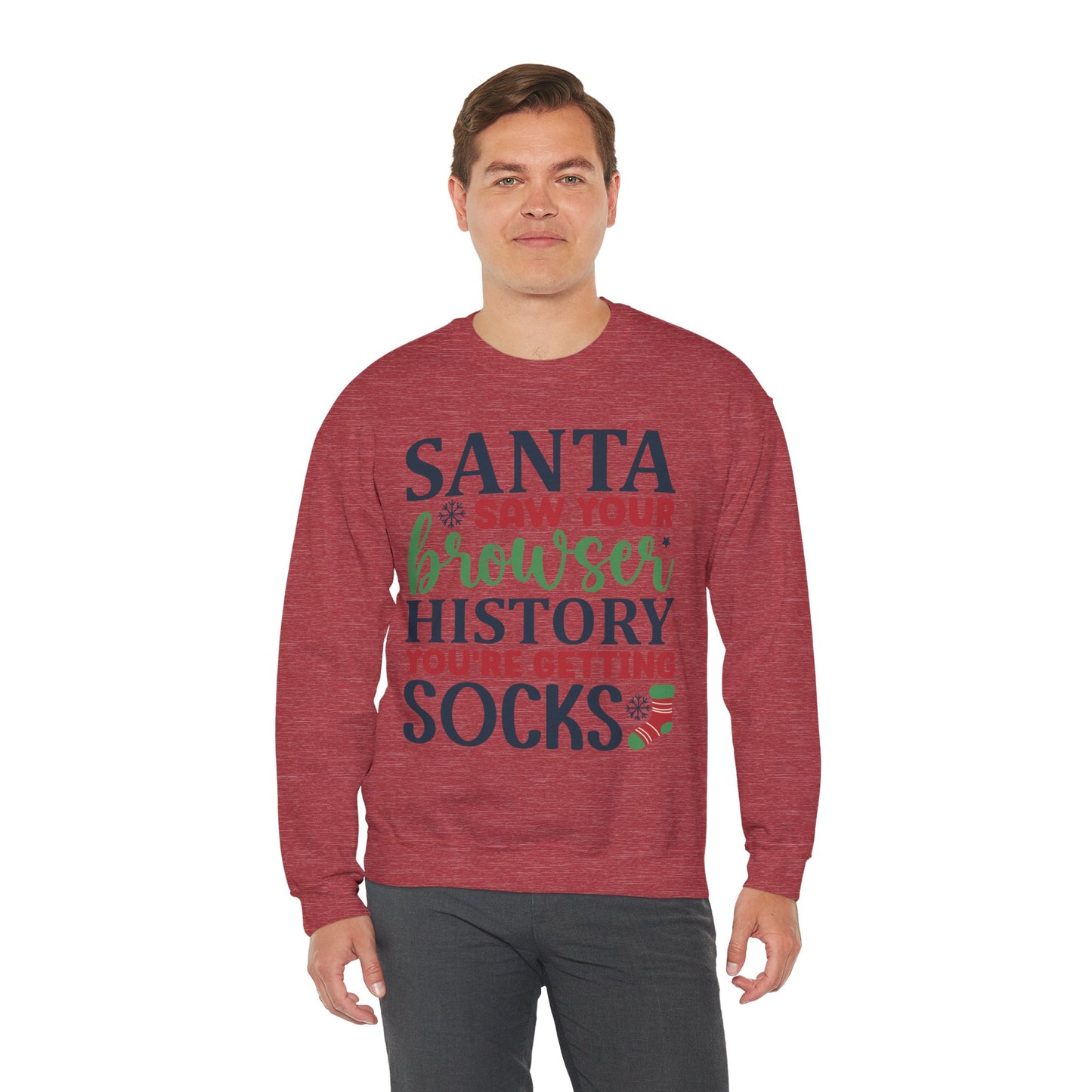 Santa Saw Your Browser History Sweatshirt – Funny Christmas Crewneck Gift