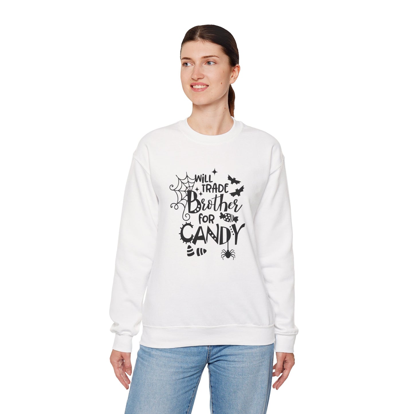 Will Trade Brother for Candy Funny Halloween Sweatshirt