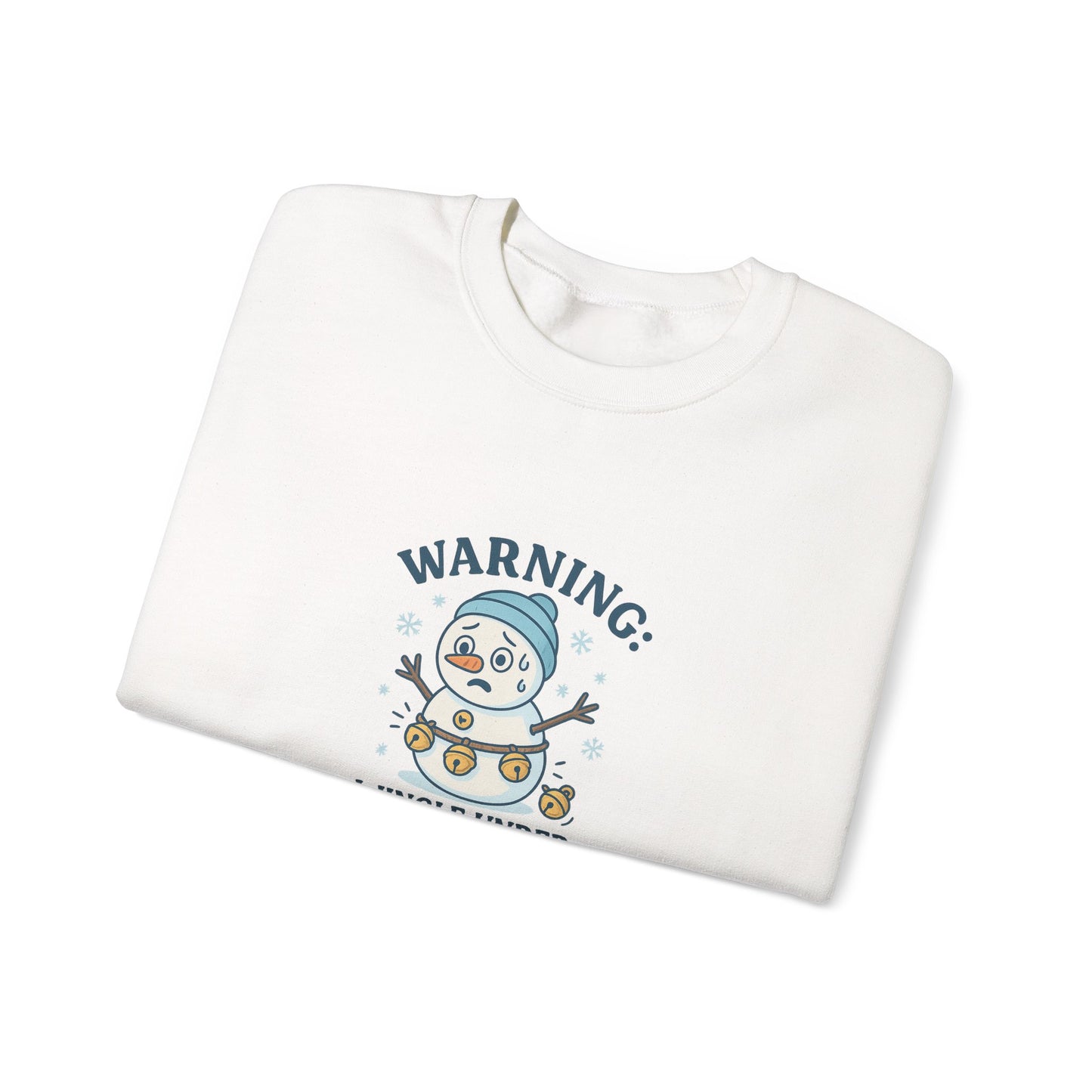 Warning: I Jingle Under Pressure Christmas Sweatshirt – Cute Funny Holiday Crewneck