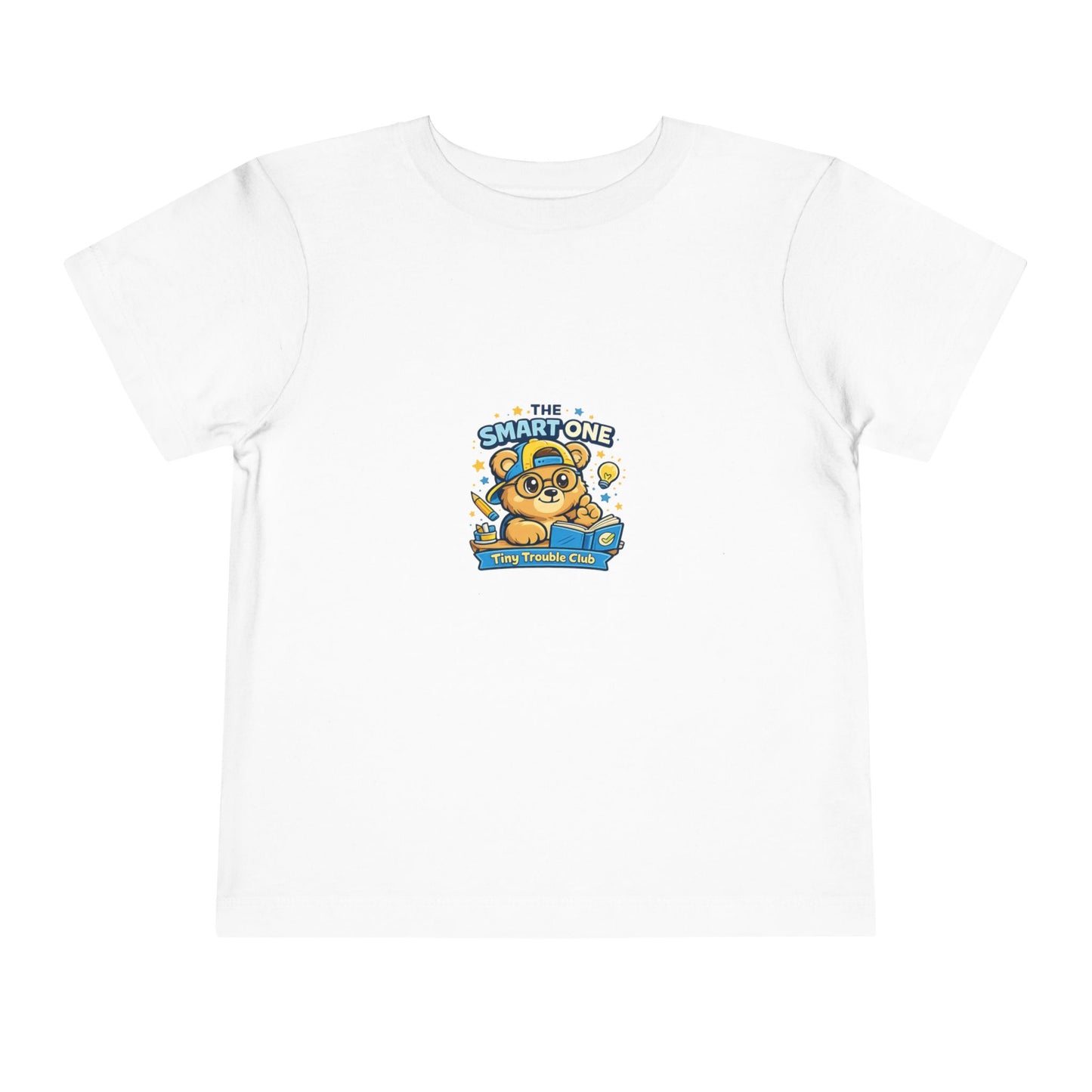 Smart Bear Kids Shirt – Tiny Trouble Club Educational Graphic Tee for Toddlers & Children