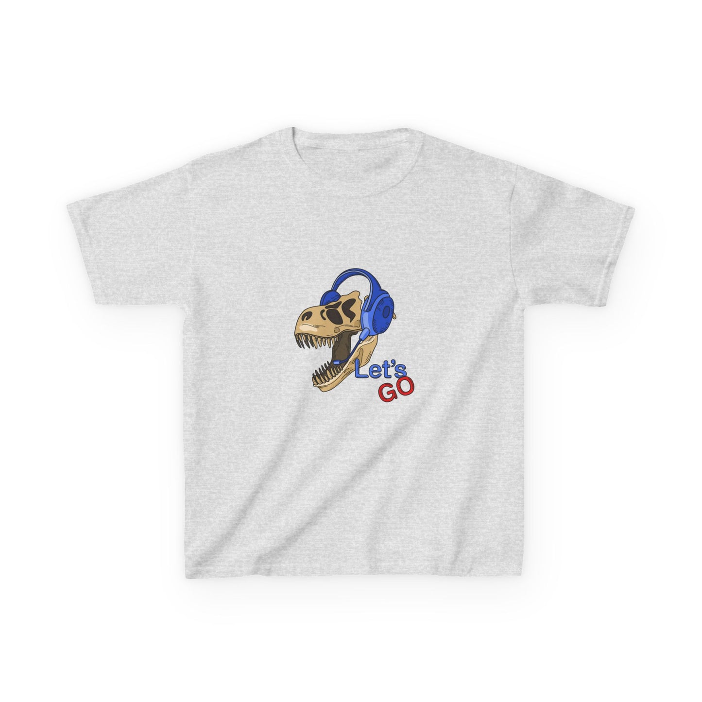 Let’s Go Dinosaur Kids T-Shirt – Fun T-Rex Headphones Graph