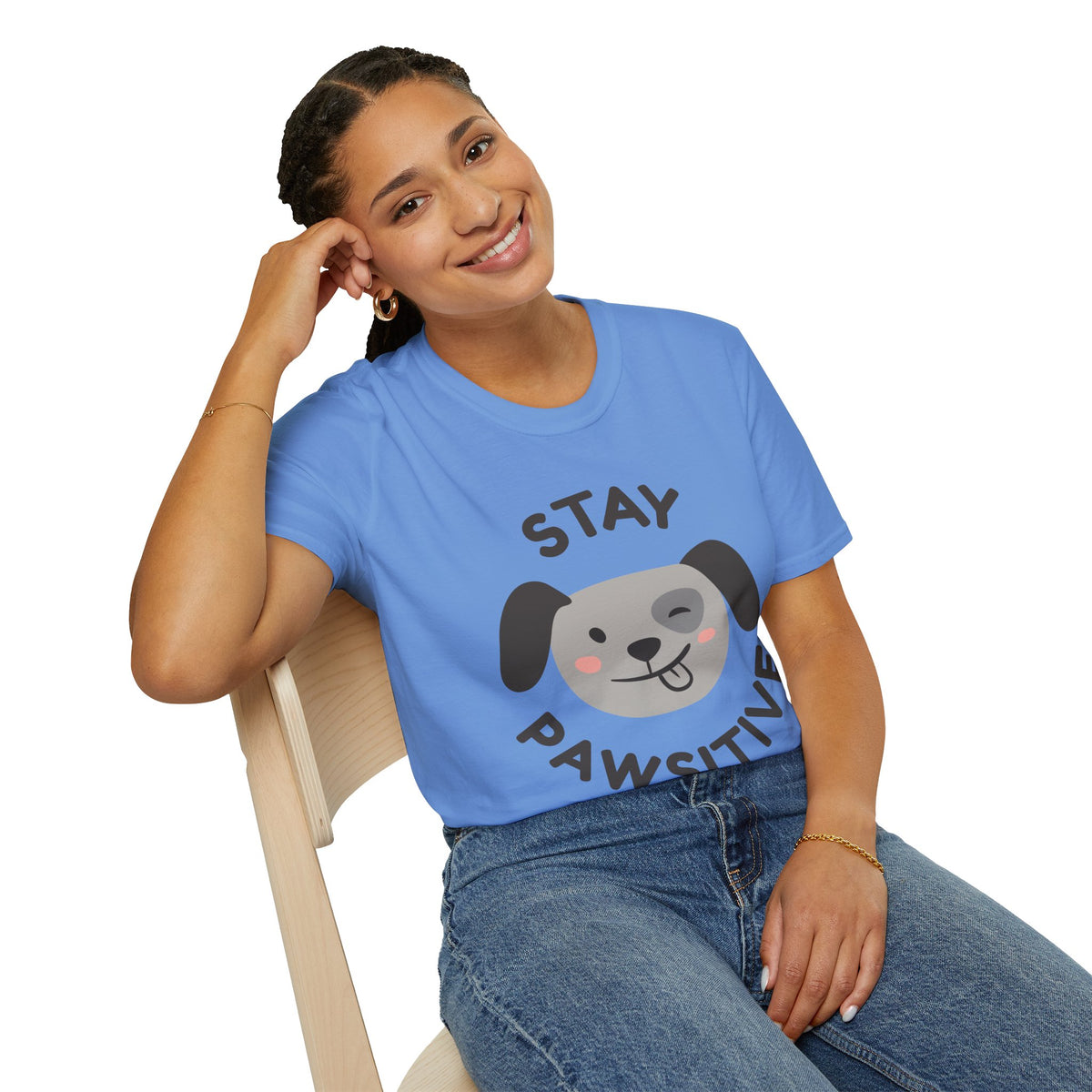 Stay Pawsitive T-Shirt – Cute Dog Lover Graphic Tee for Pet Enthusiasts