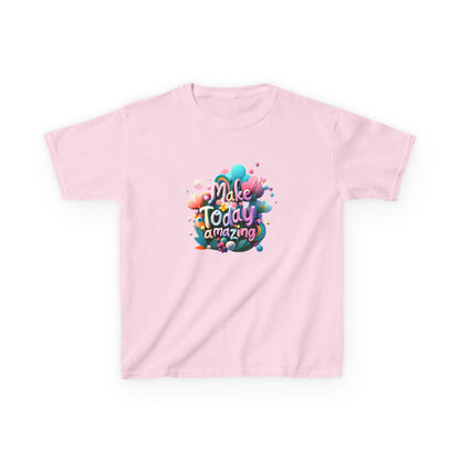 Make Today Amazing: Vibrant Rainbow Graphic Kids' T-Shirt – Inspire Positivity!