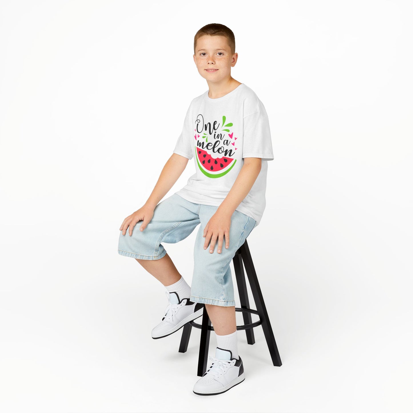 One in a Melon: Fun Cartoon Watermelon Graphic Kids' T-Shirt