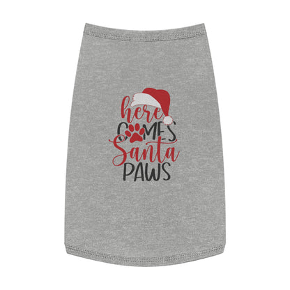Here Comes Santa Paws Pet Christmas Tank Top