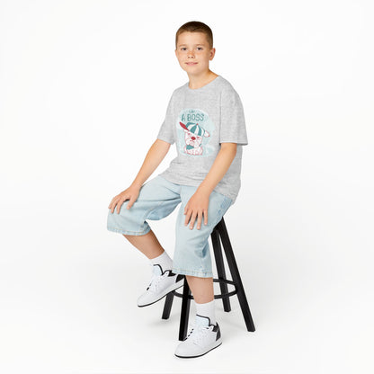 Like a Boss: Cool Cartoon Bulldog Graphic Kids' T-Shirt