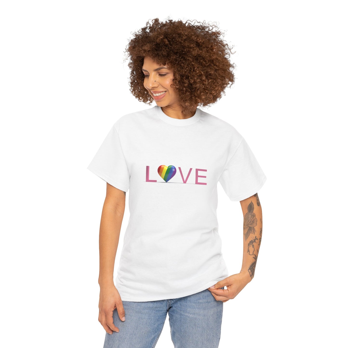 "Love" Rainbow Heart Tee