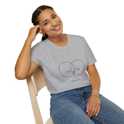You + Me = Kapowww! T-Shirt – Funny Geek Love Venn Diagram Tee