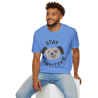 Stay Pawsitive T-Shirt – Cute Dog Lover Graphic Tee for Pet Enthusiasts