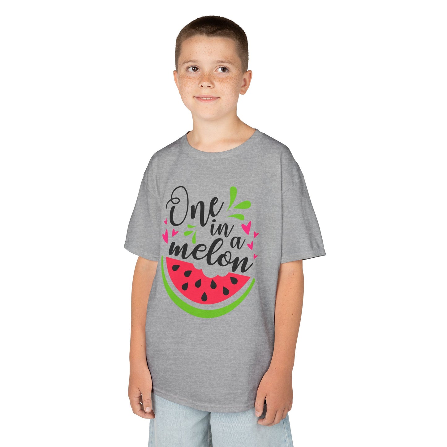 One in a Melon: Fun Cartoon Watermelon Graphic Kids' T-Shirt