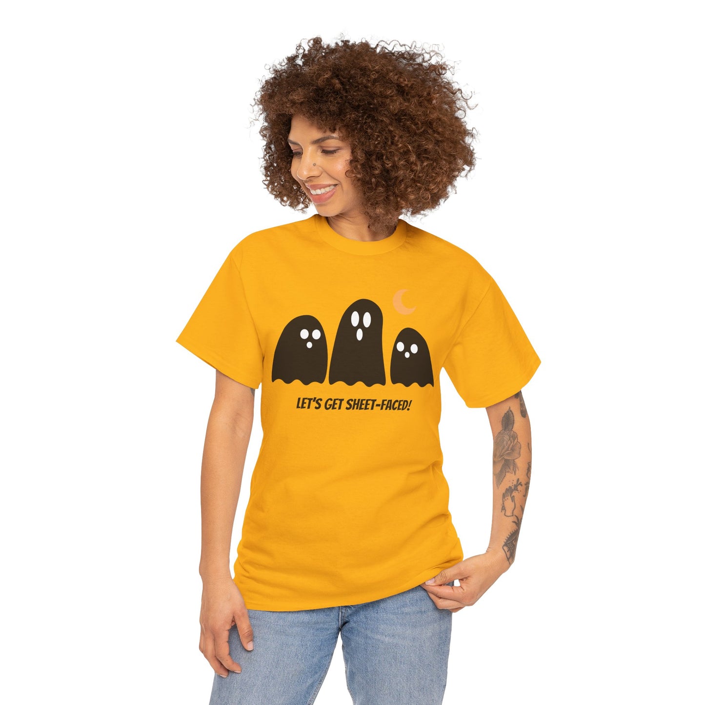 Let's Get Sheet-Faced Unisex Heavy Cotton Tee