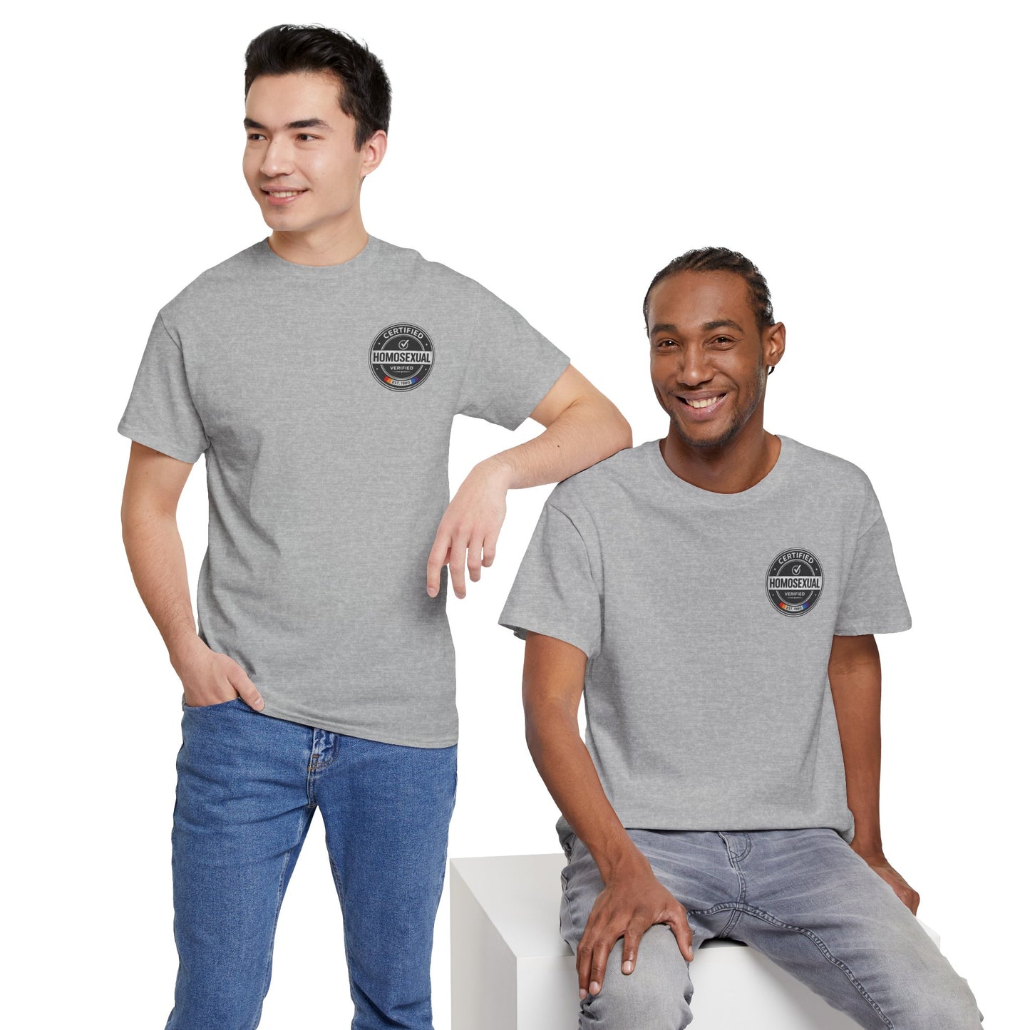 Certified Homosexual Shirt – Funny LGBTQ Pride Seal Graphic Tee